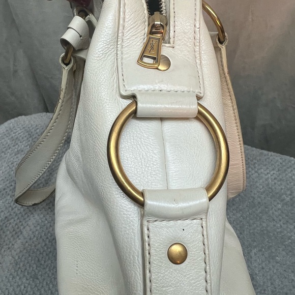 🤍🤍Lovely off white Yves Saint Laurent YSL Leather handbag - Picture 3 of 12